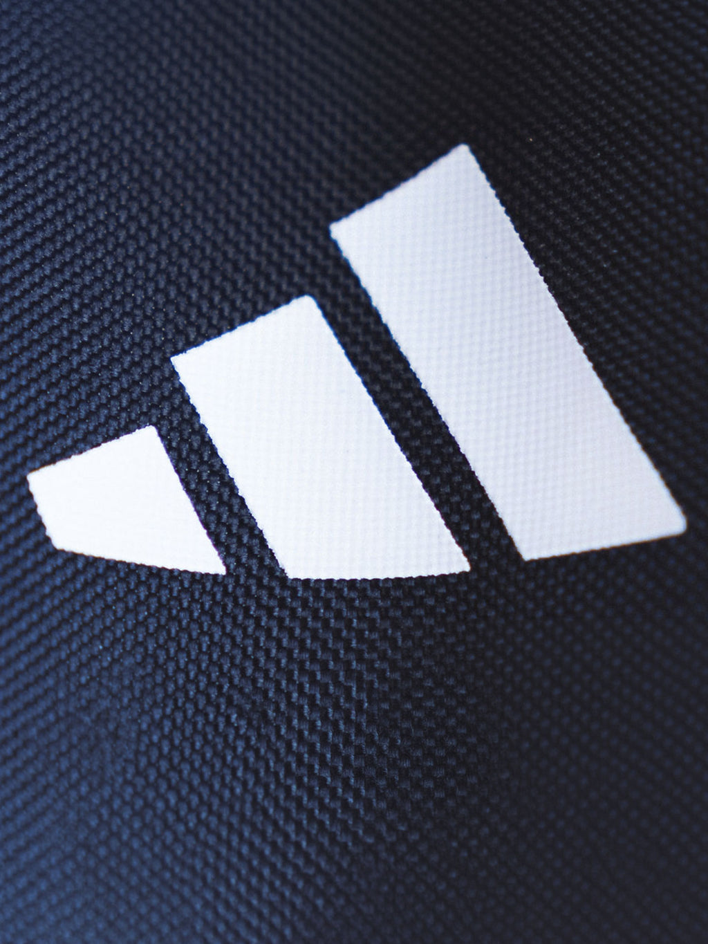 Close up view of adidas logo on the adidas Team Scotland Backpack.