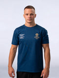 Mountain Blue G2026 x Team Scotland Gold Sport Icons T-Shirt worn by athlete Pavel Karnejenko