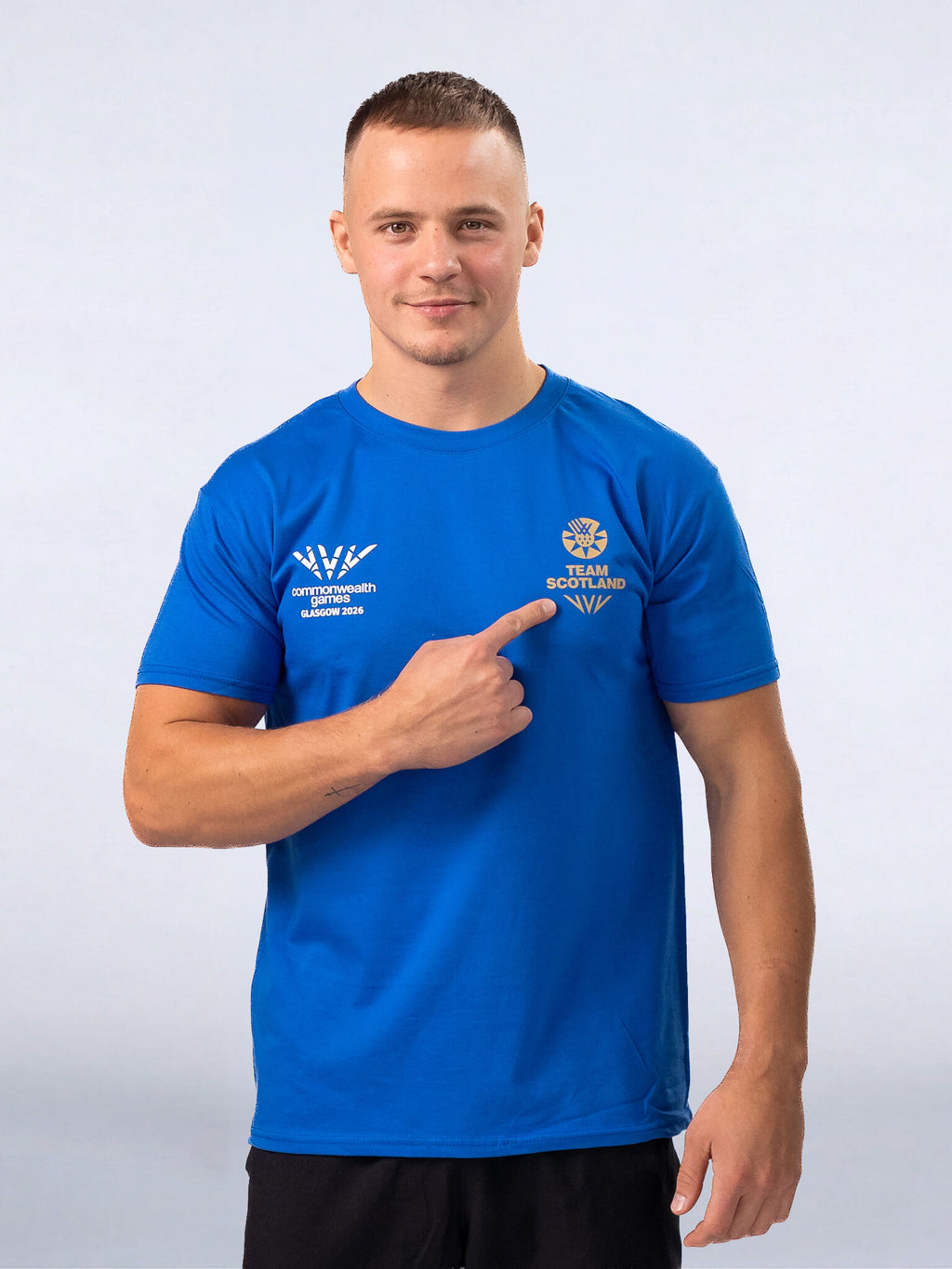 Royal G2026 x Team Scotland T-Shirt worn by athlete Pavel Karnejenko