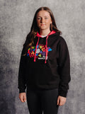 Black/Pink Team Scotland Graphic Contrast Hoodie worn by athlete Beth Riva
