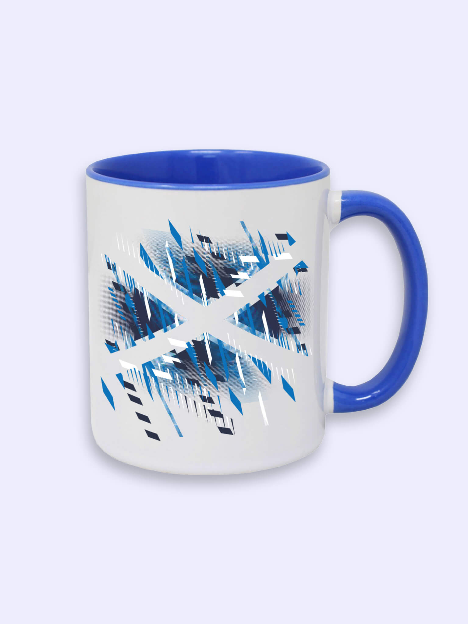 Back view of Team Scotland Saltire Graphic contrast ceramic mug